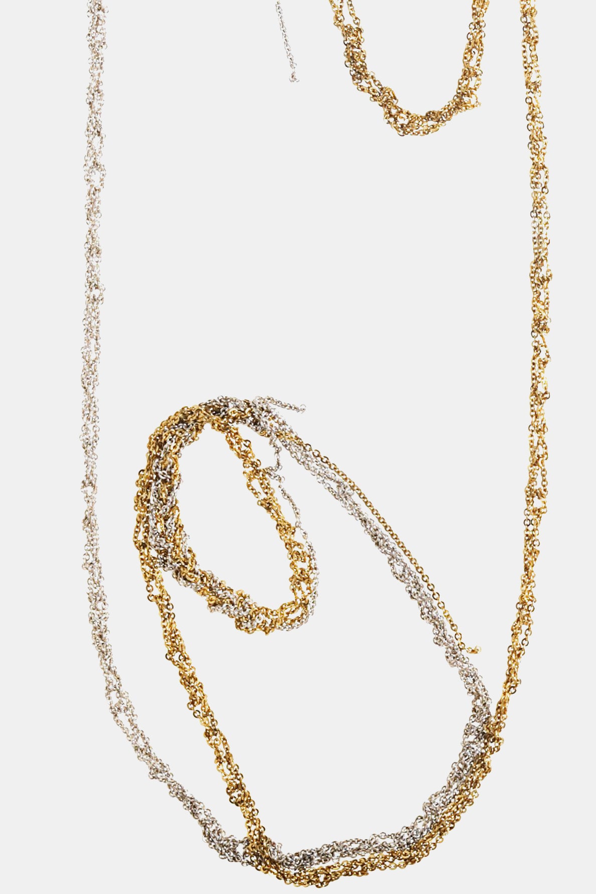 Arielle De Pinto 4-Tone Simple Necklace In Silver And Gold