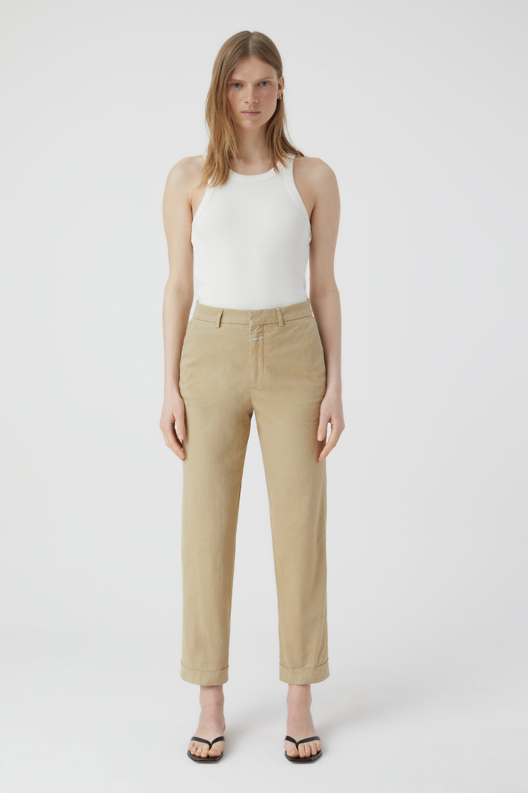 Closed Auckley Organic Cotton Pants In Reed Beige