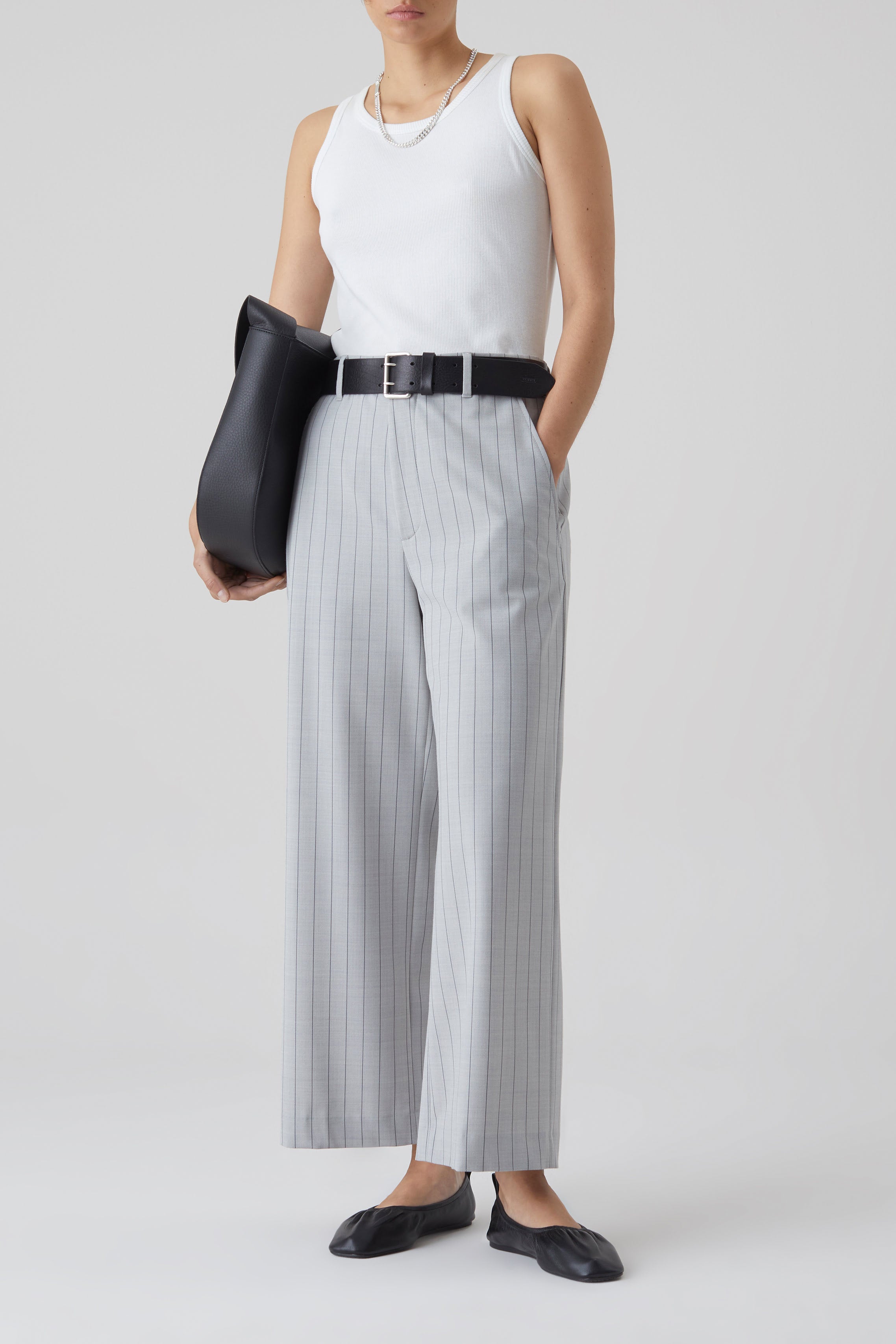 Closed Barton Pants In Grey Marble