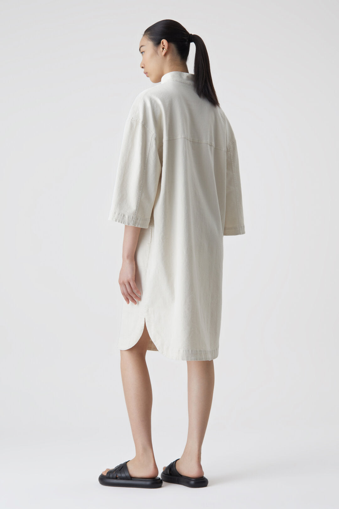 Closed Denim Tunic Dress In Creme
