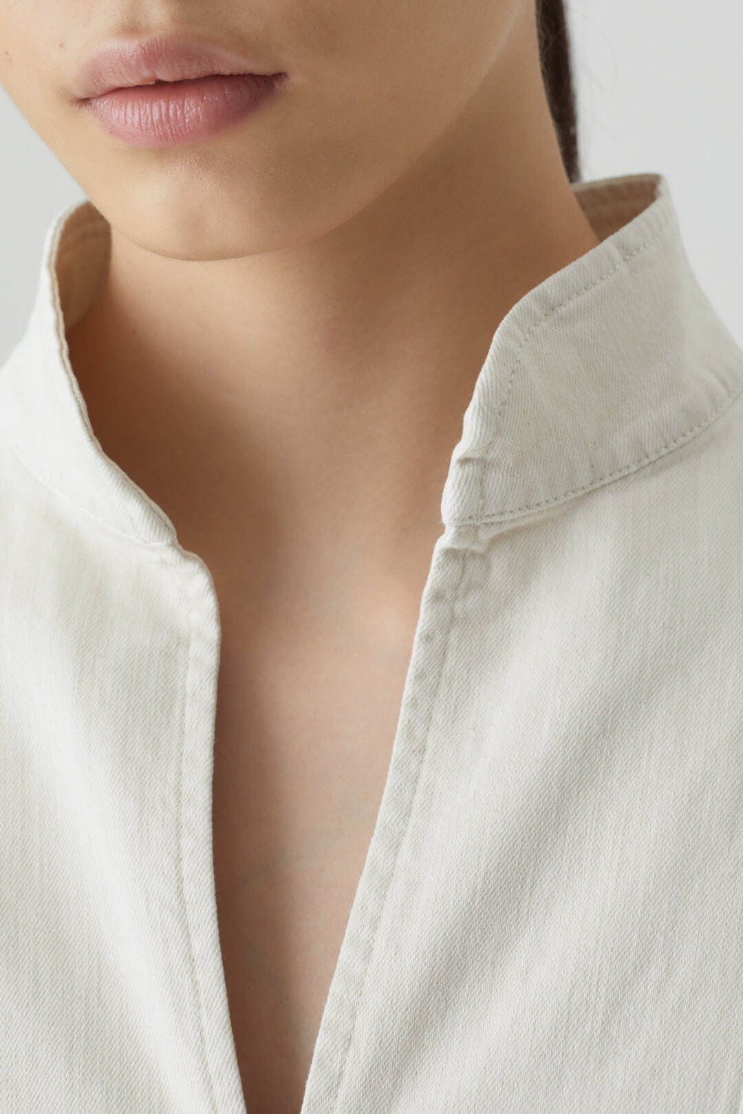 Closed Denim Tunic Dress In Creme
