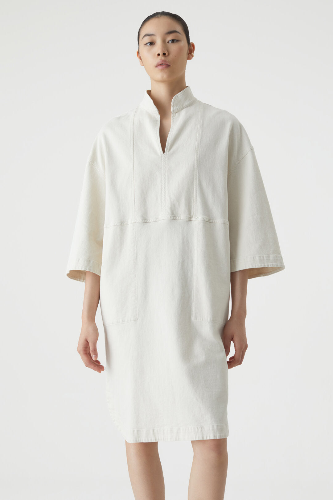 Closed Denim Tunic Dress In Creme