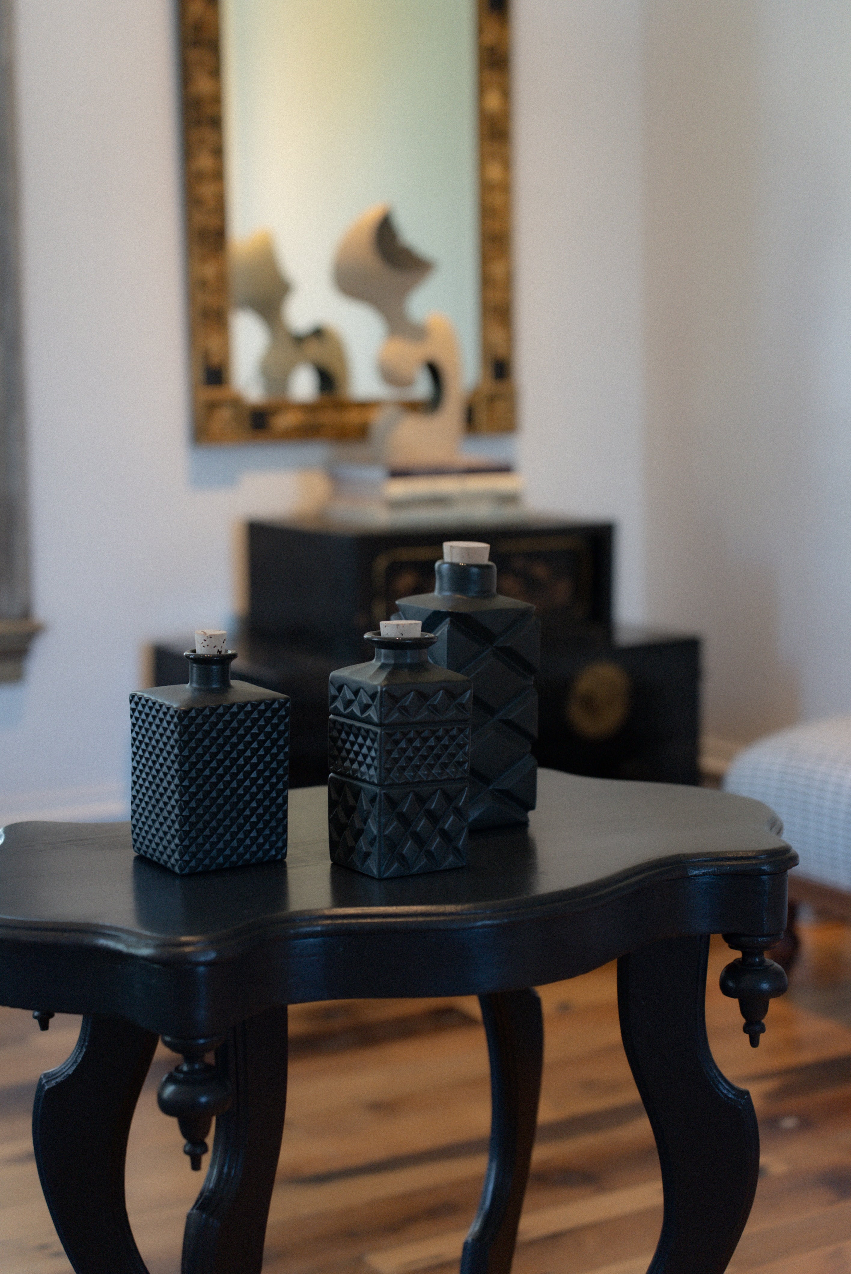 Peter St. Lawrence Small Black Porcelain Decanter