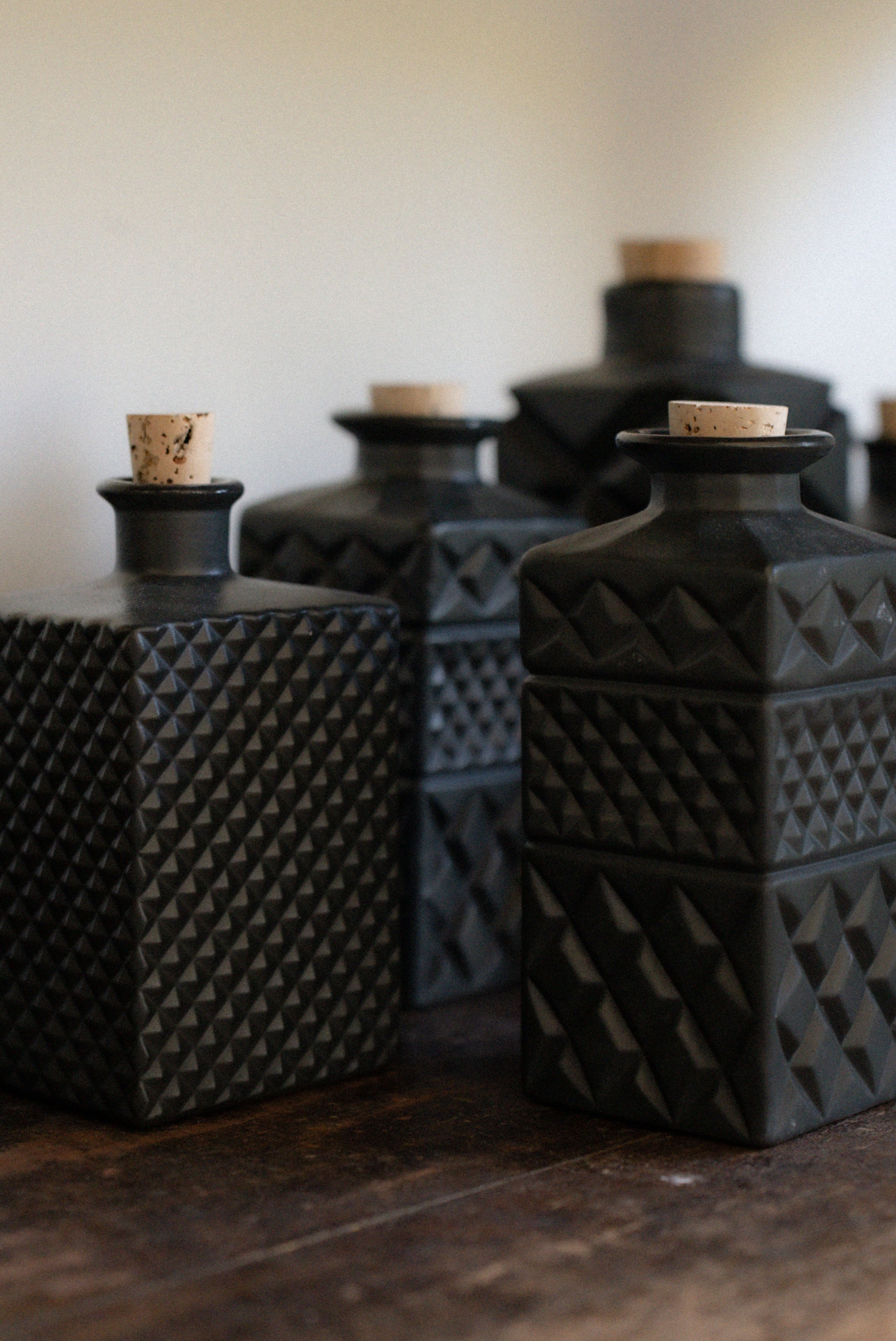 Peter St. Lawrence Medium Black Porcelain Decanter