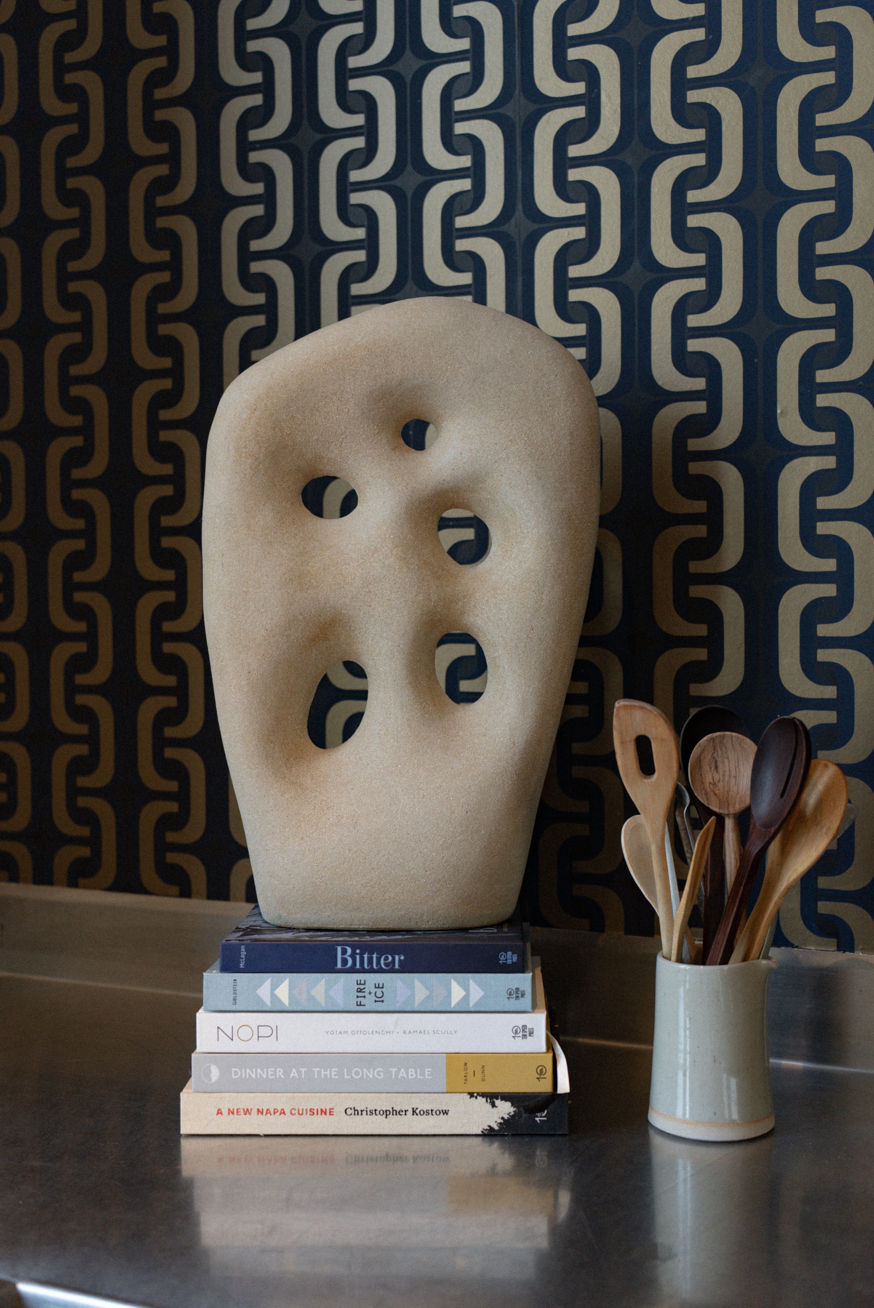 Peter St. Lawrence Stoneware Form with Asymmetry