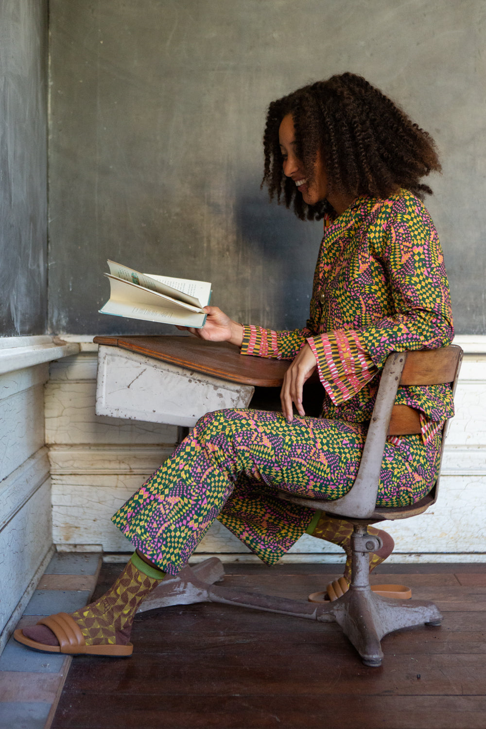 Flynn Cotton Jacket in Jessica Fish 'Ritual'