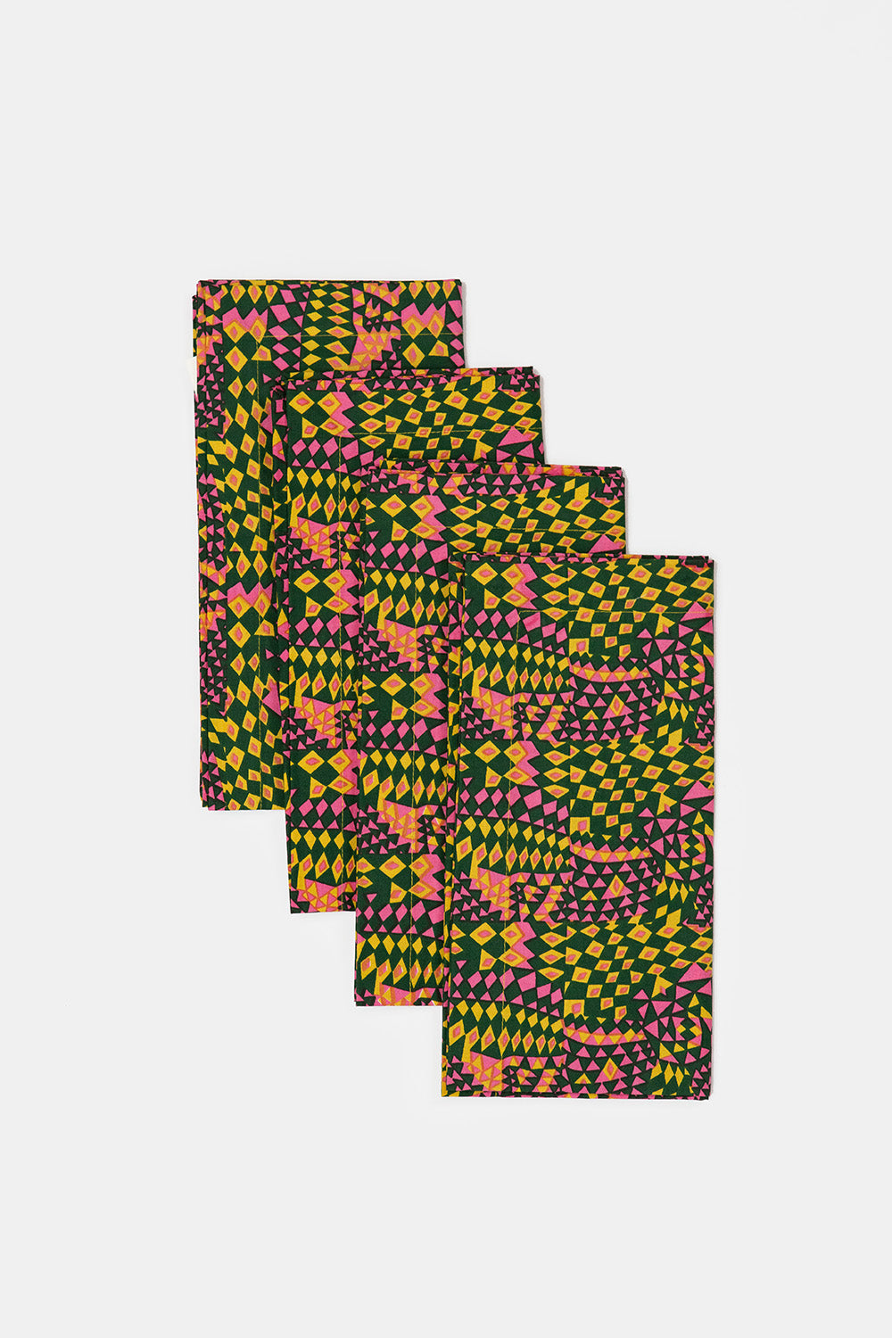Cotton Napkin Set In Jessica Fish 'Ritual'