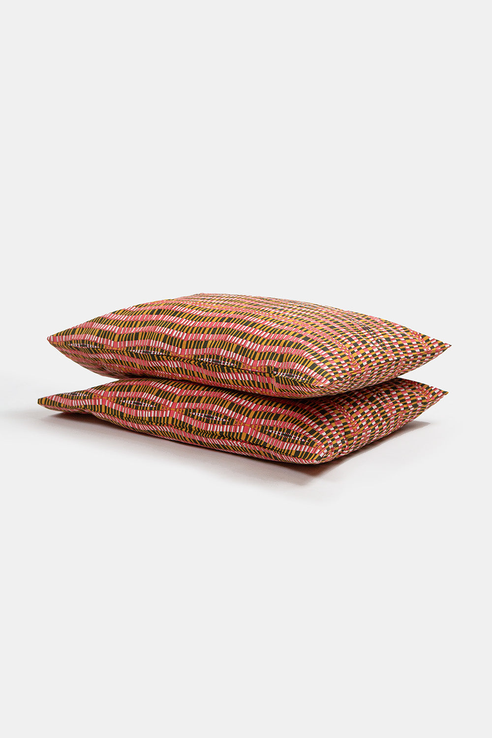 Cotton Pillowcase Pair In Jessica Fish 'Portal'