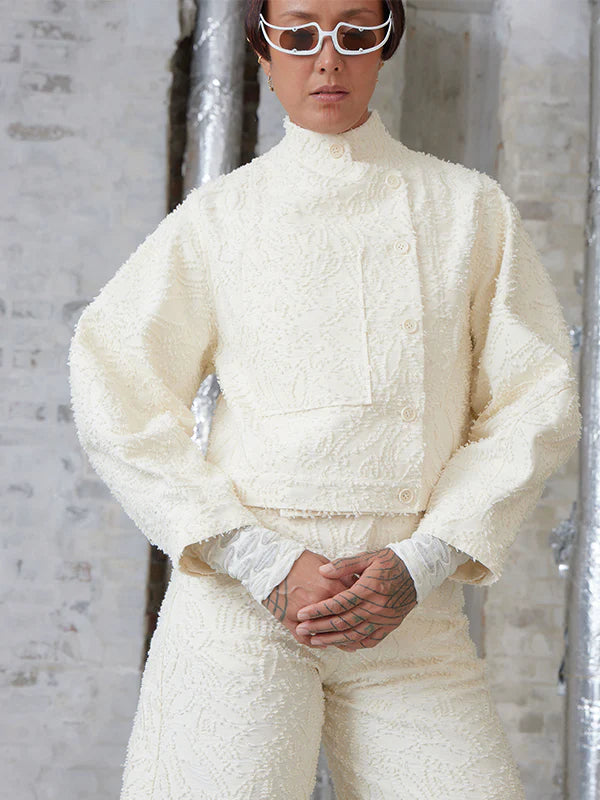 Henrik Vibskov Moon Jacket In Off White Bird Henrik Vibskov Moon Jacket In Off White Bird