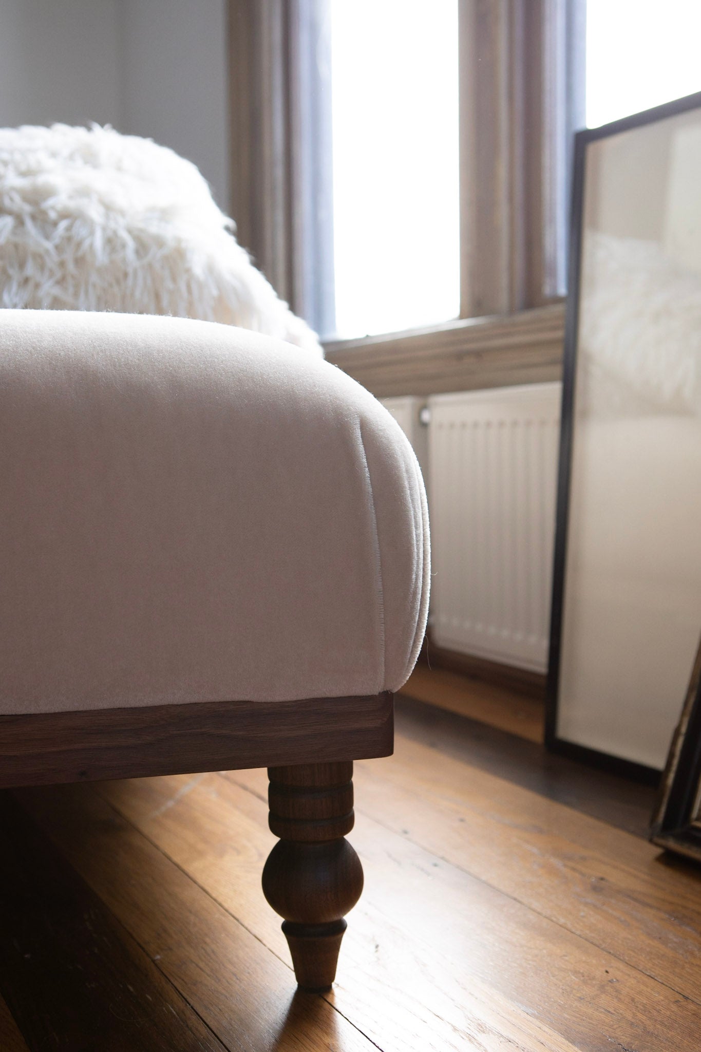 Oyster Mohair Velvet Swatch