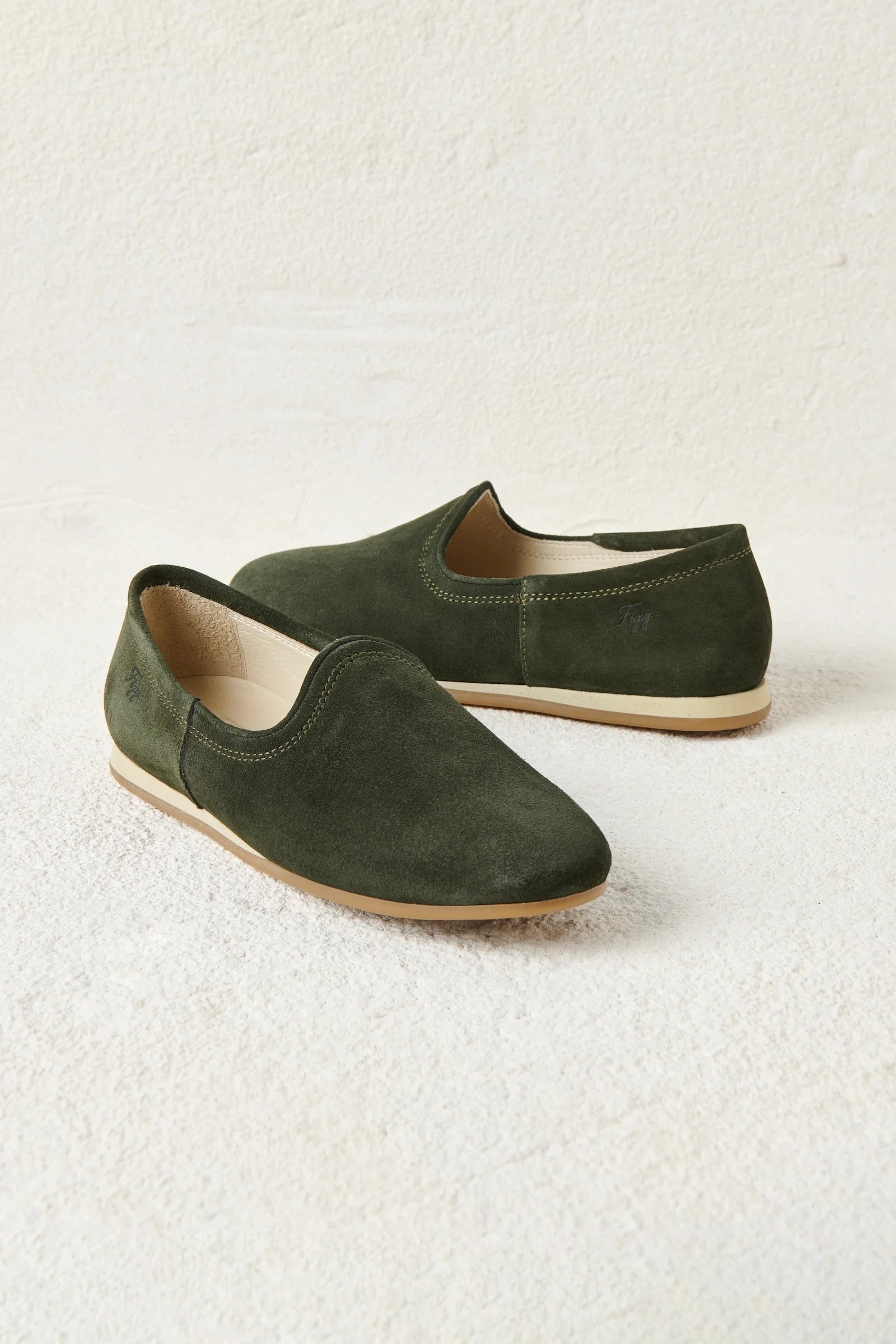 Figg Suede Leather Shoe in Nori