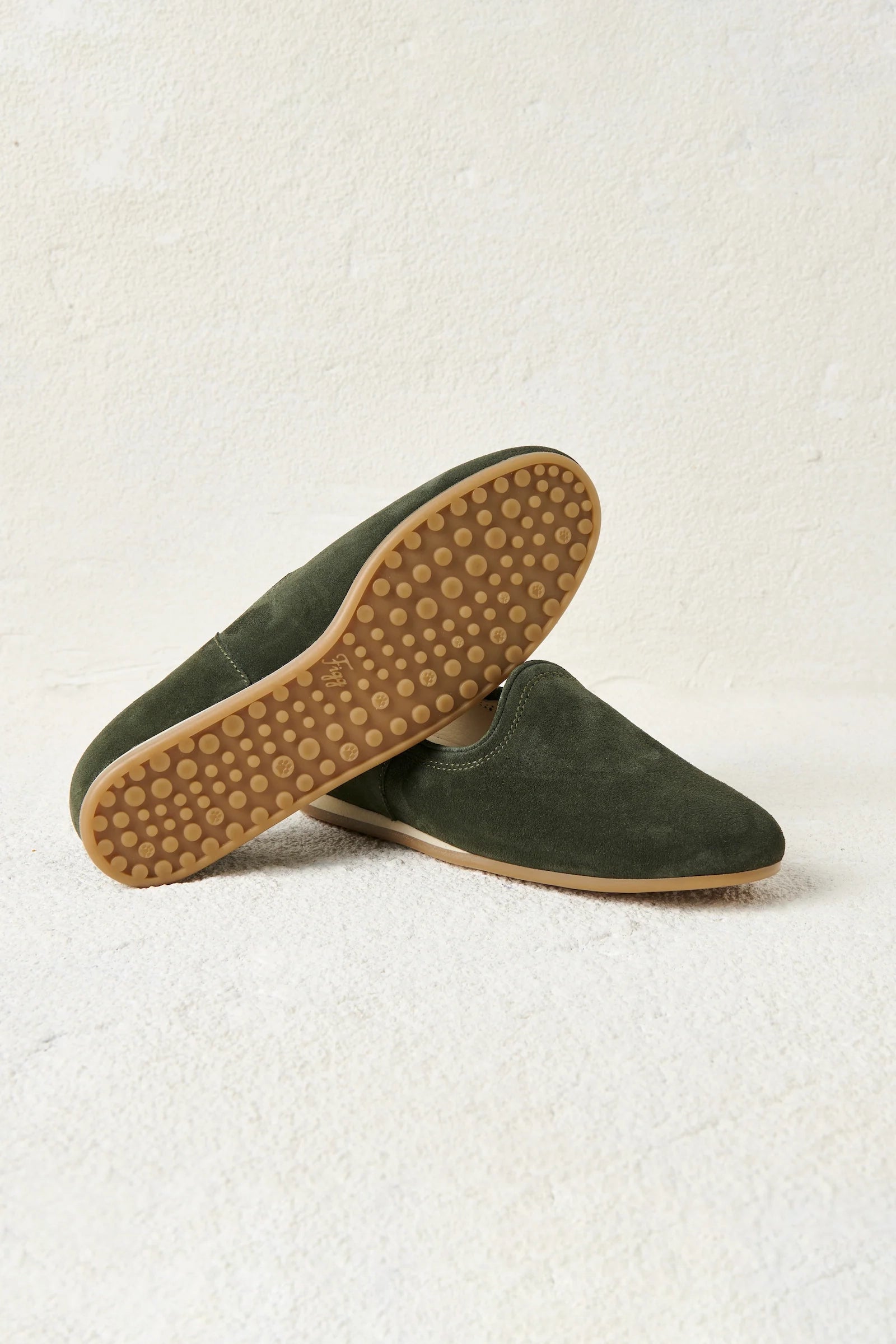 Figg Suede Leather Shoe in Nori
