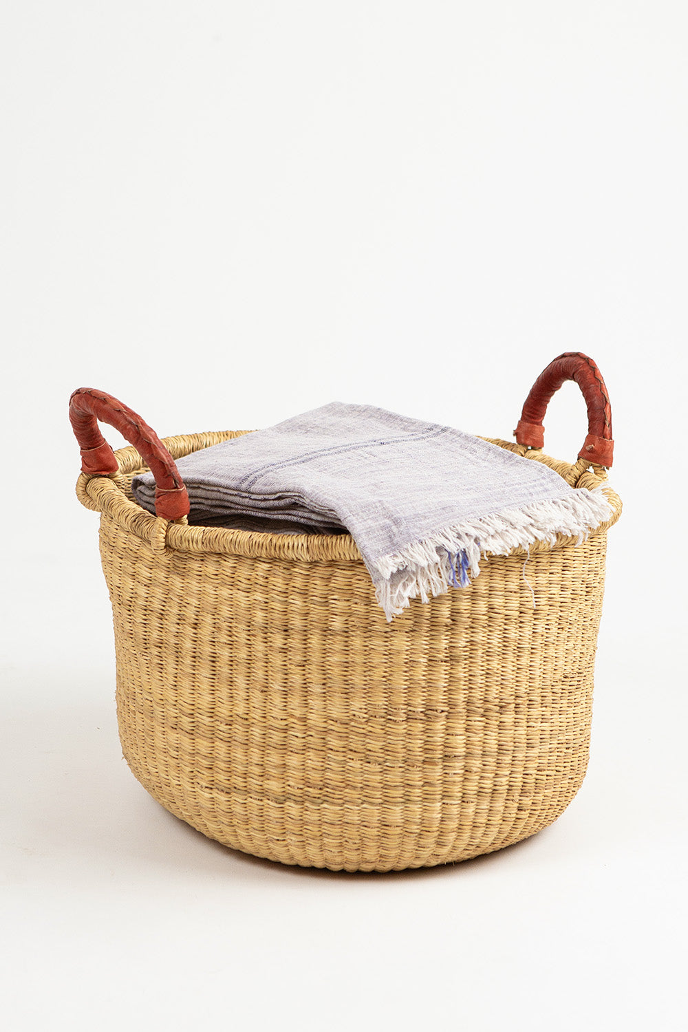 Bolga Handled Basket In Natural