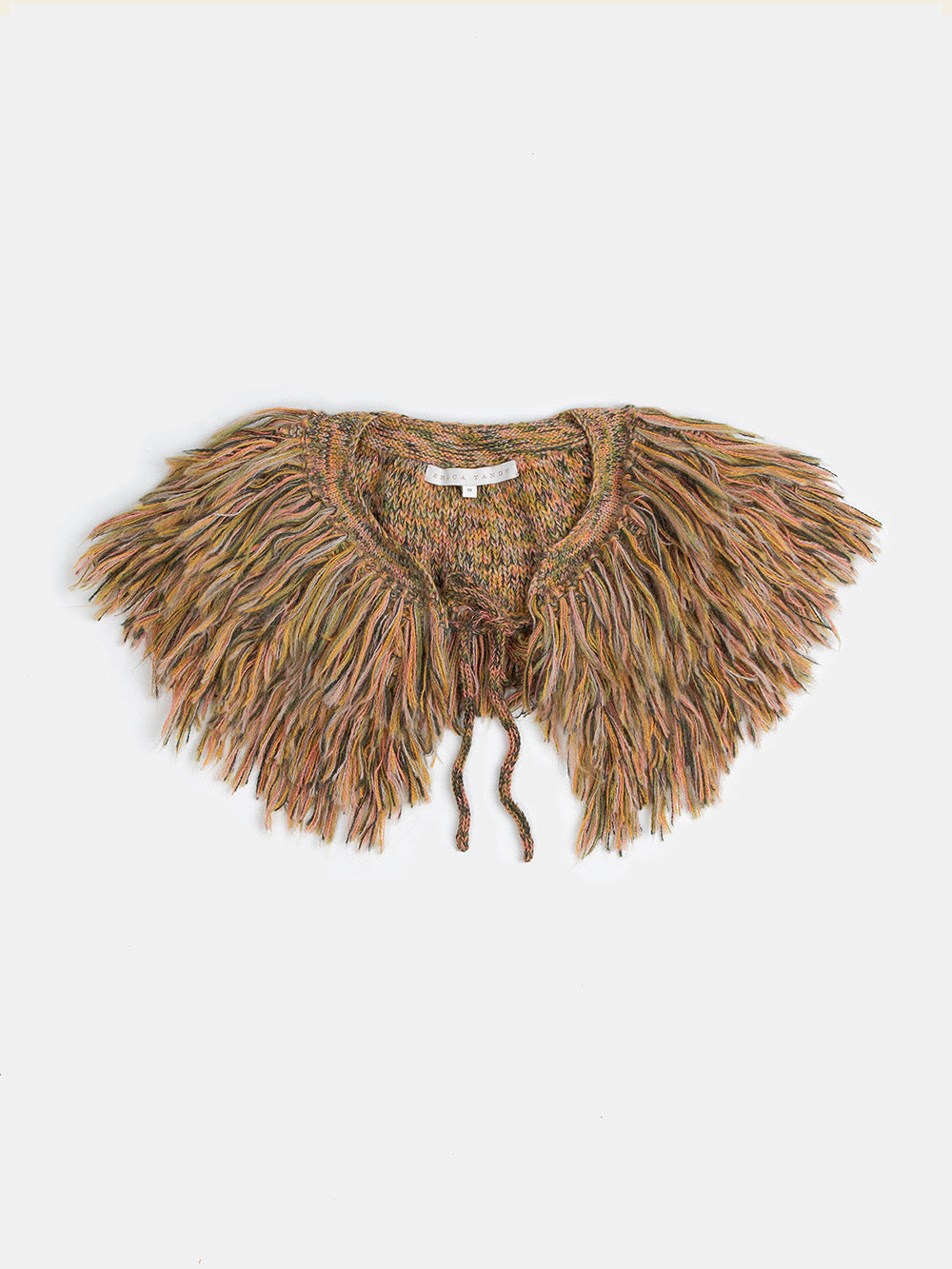Alpaca Fringe Collar In Sunset