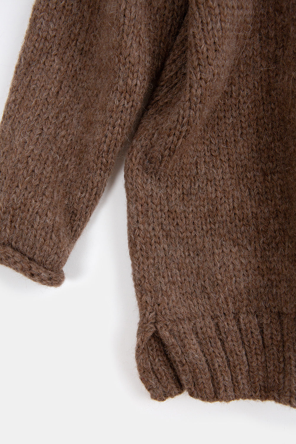 Alpaca Rollneck Sweater in Bark