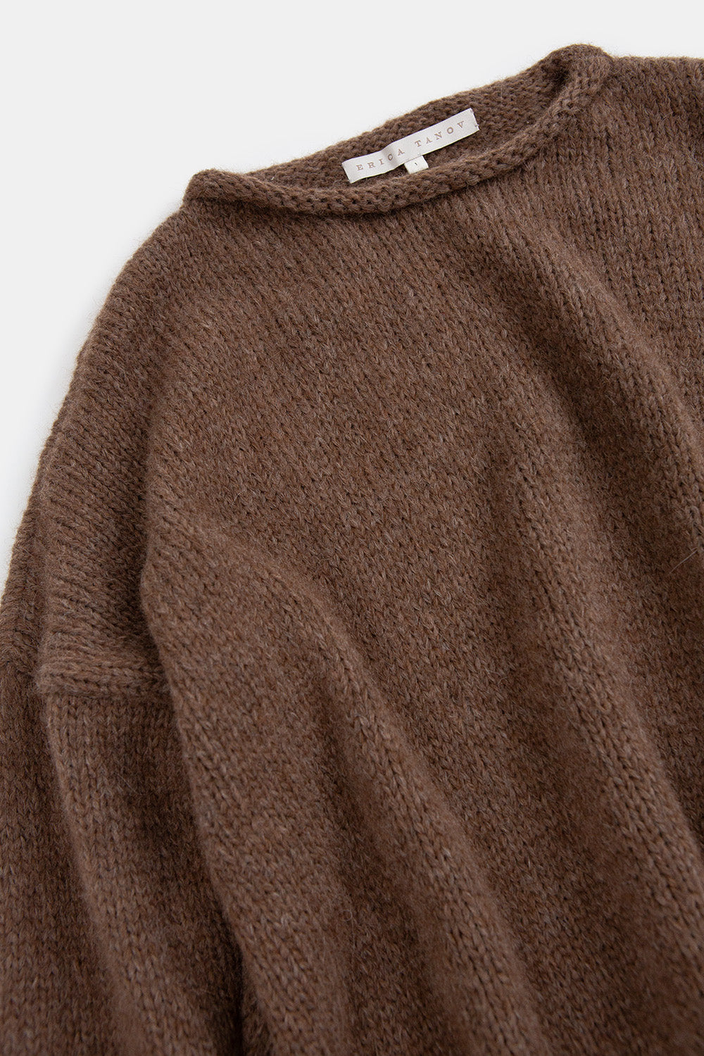 Alpaca Rollneck Sweater in Bark