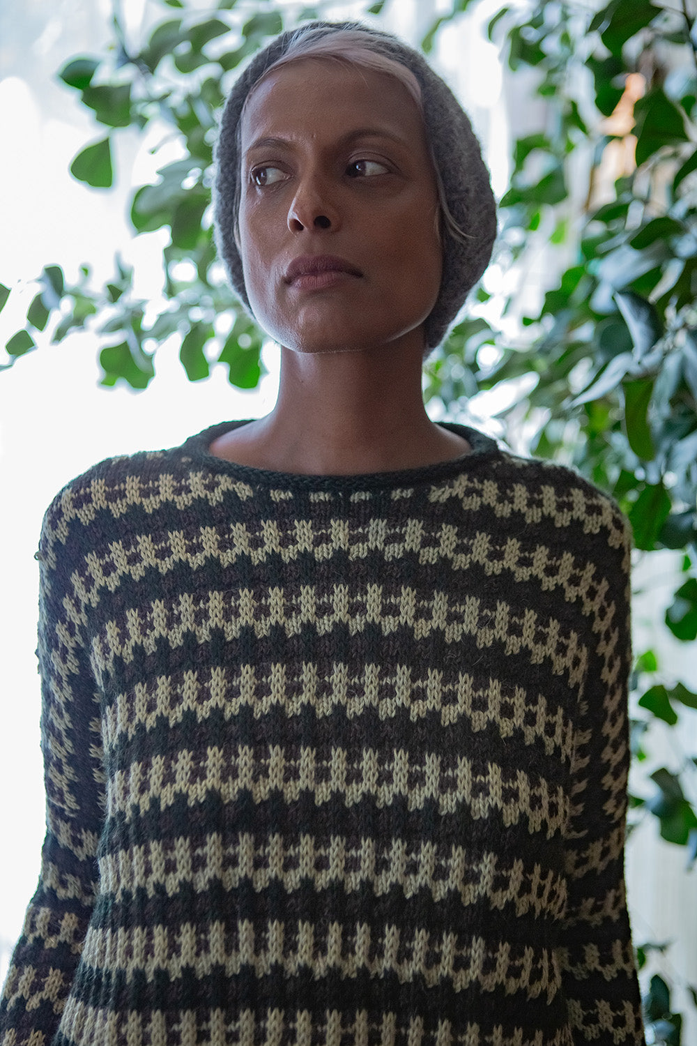 Gabrielle Alpaca Rollneck Pullover In Bracken Stripe