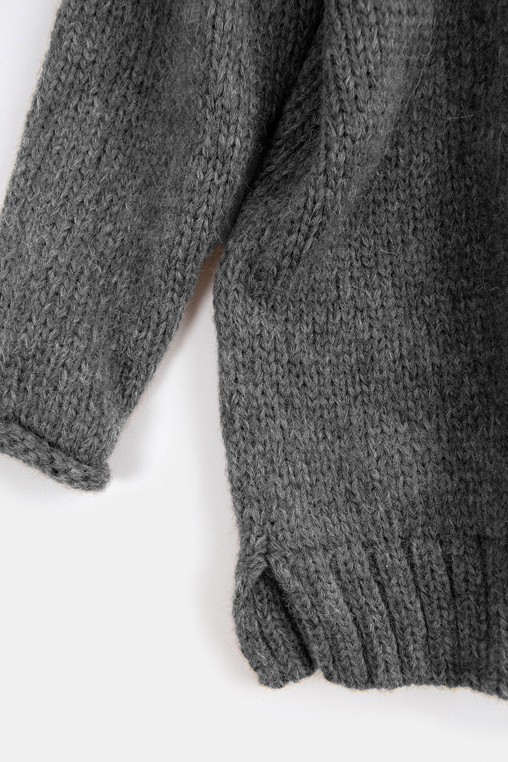 Gabrielle Alpaca Wool Rollneck Sweater in Dark Grey