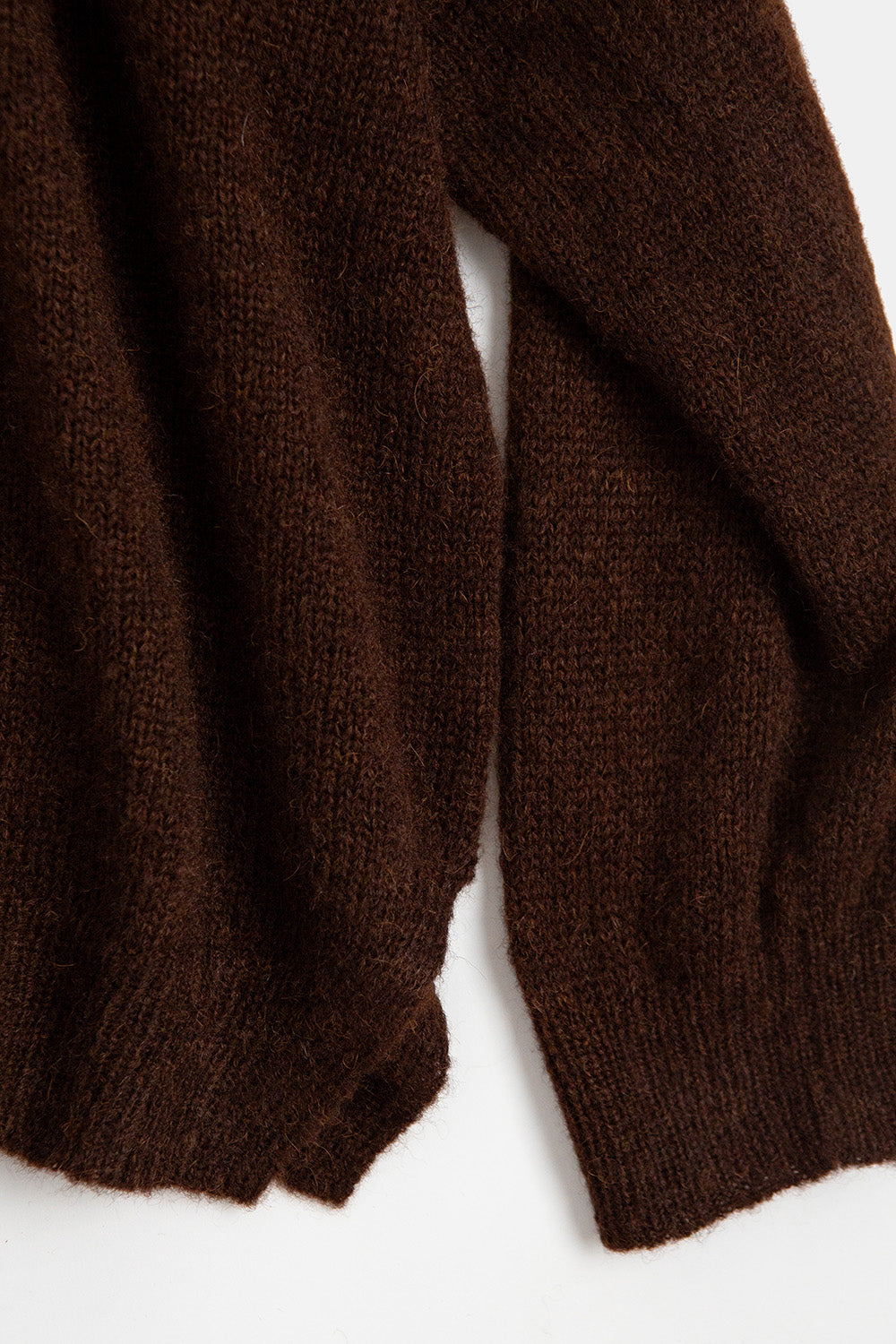 Anna Alpaca Wool Silk V Neck Pullover In Nocino