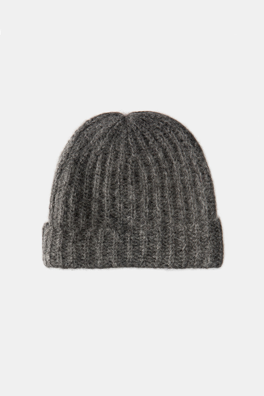 Alpaca Wool Beanie in Dark Grey display picture 1
