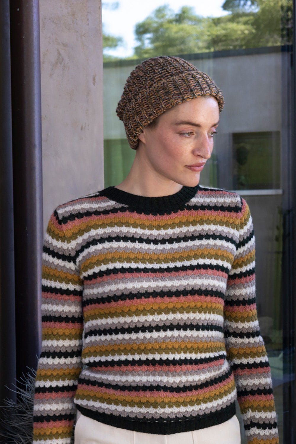 Alpaca Beanie in Sunset