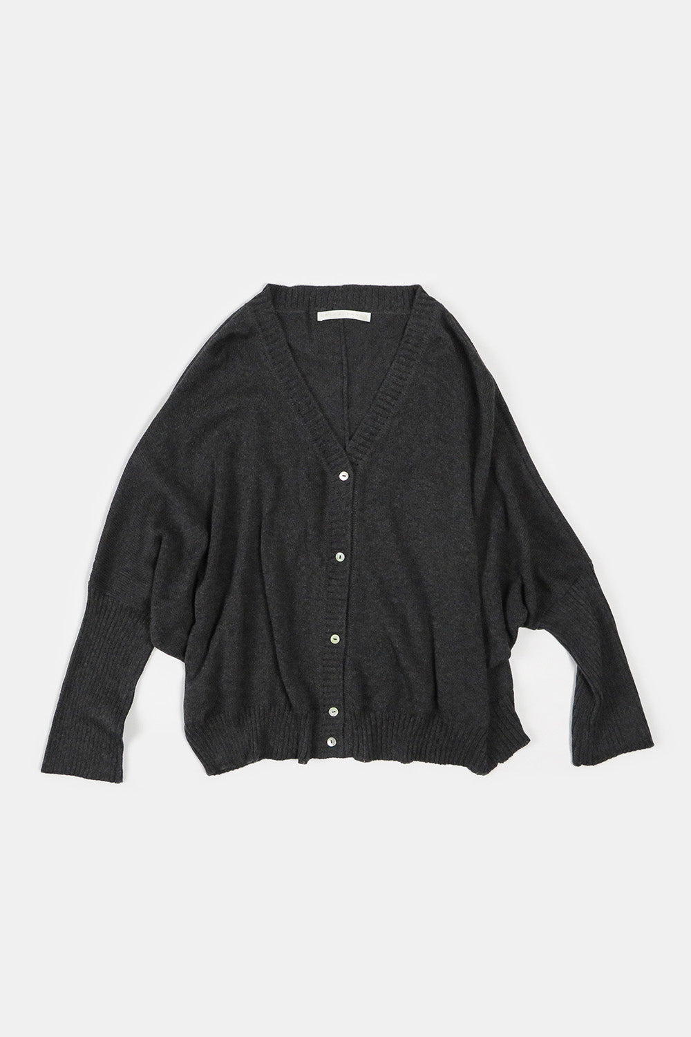 Grace Pima Cotton Cardigan in Charcoal