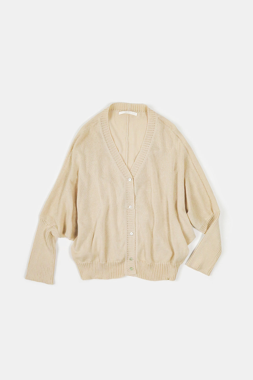 Pima Cotton Box Cardigan in Natural