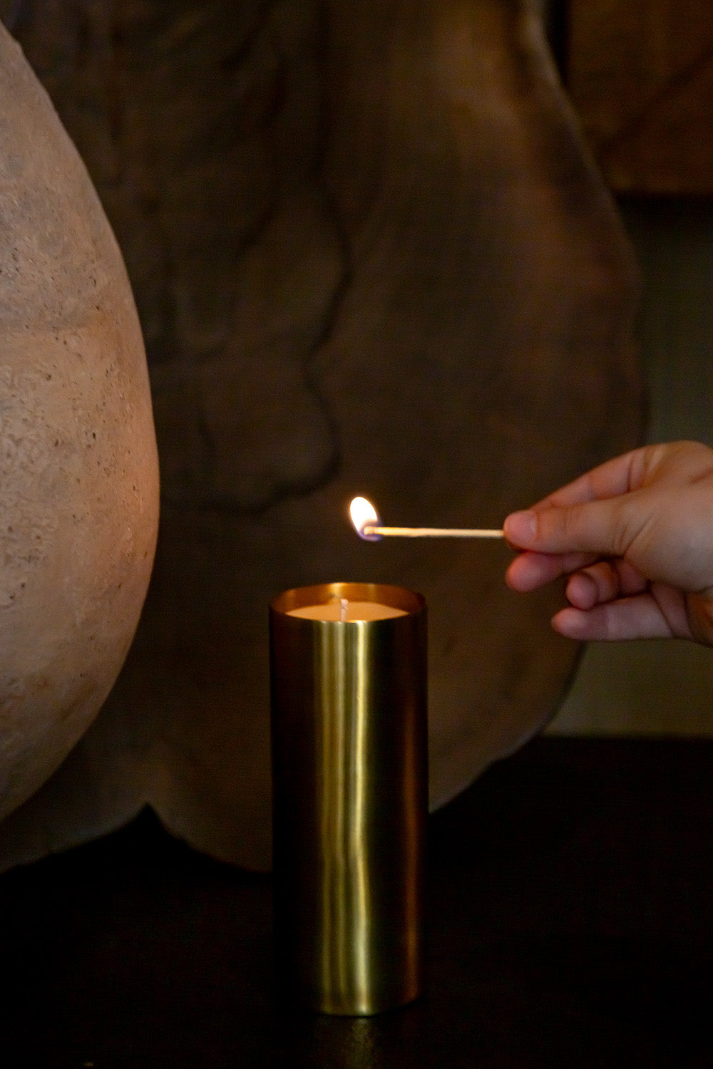 Brass Lavender Sanctuary Candle
