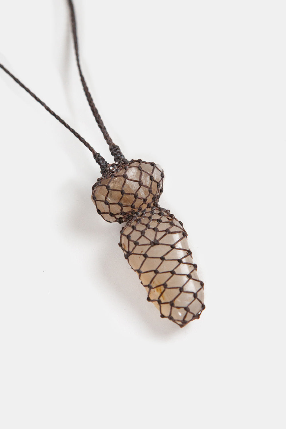 Carina Schott Whiskey Topaz and Montana Agate Necklace