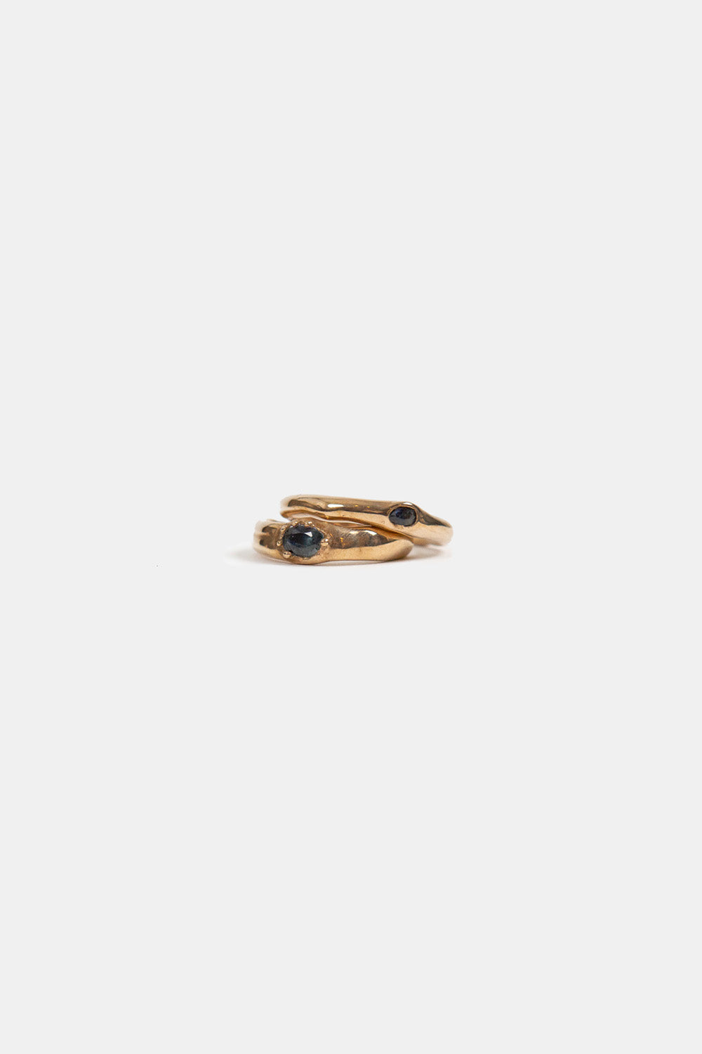Carina Schott Thin Wabi Sabi Sapphire and Bronze Ring
