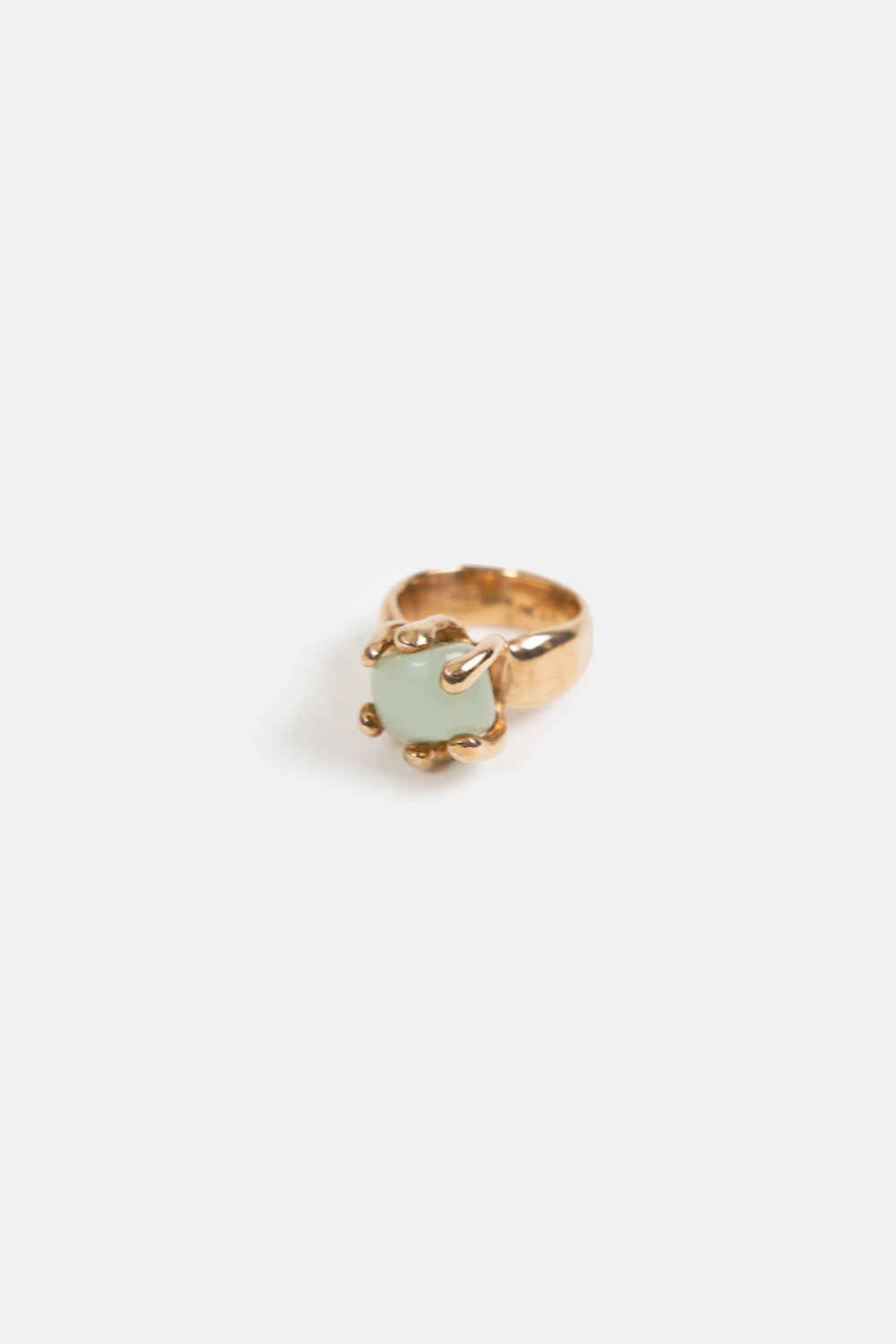 Carina Schott White Jade and Bronze Ring