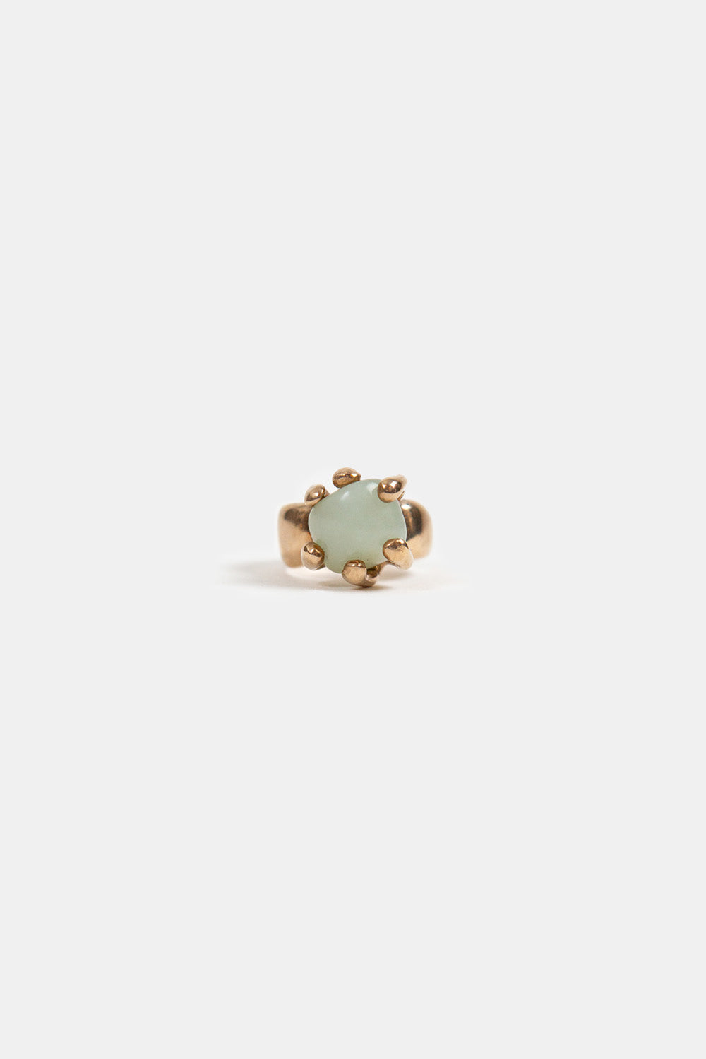 Carina Schott White Jade and Bronze Ring