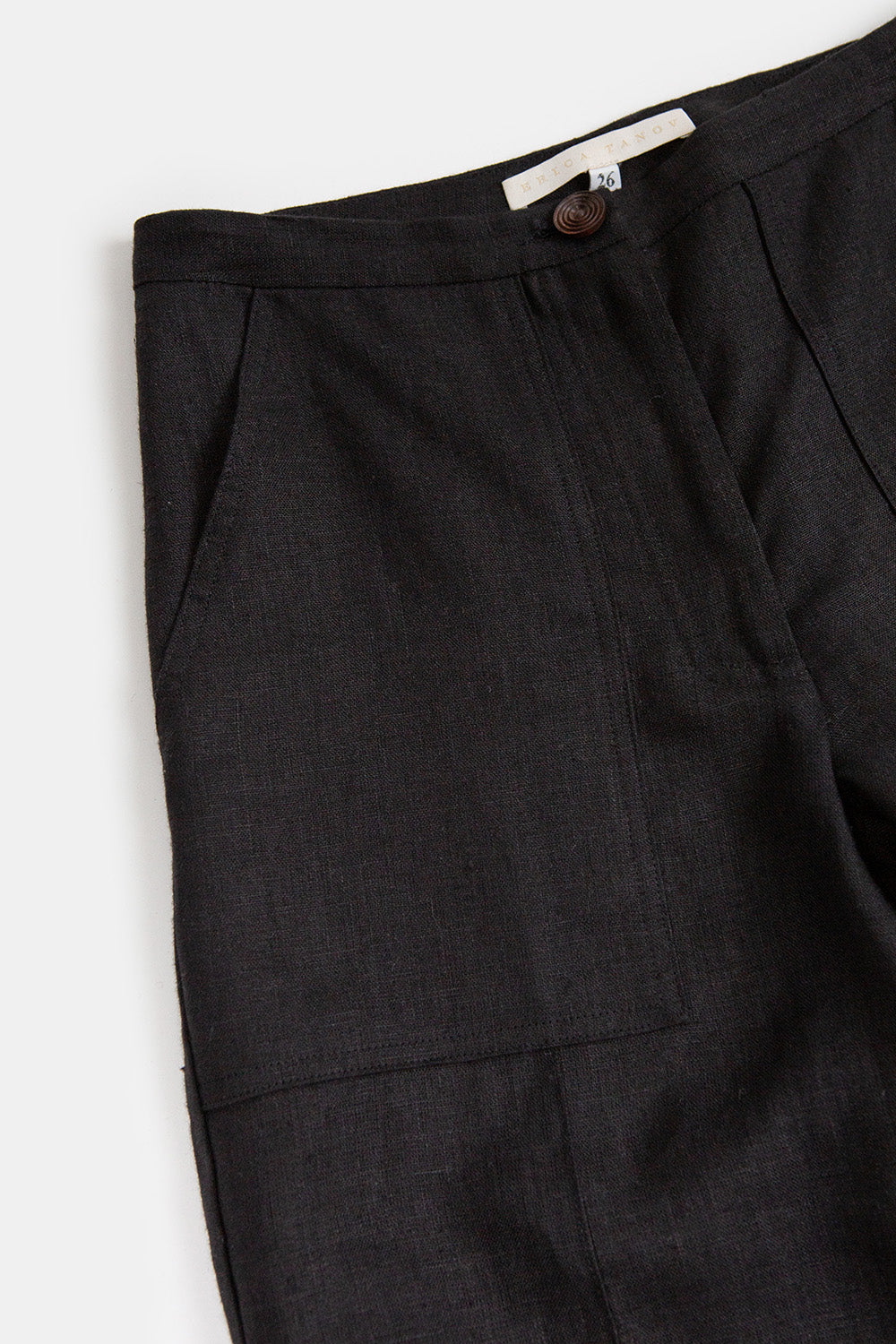 Darby Linen Pants In Black