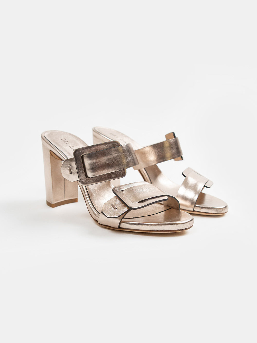 Del Carlo Atene Sandals In Mirror Pirite