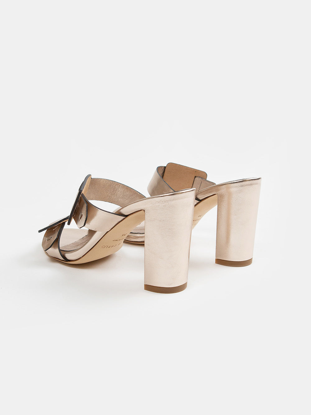 Del Carlo Atene Sandals In Mirror Pirite