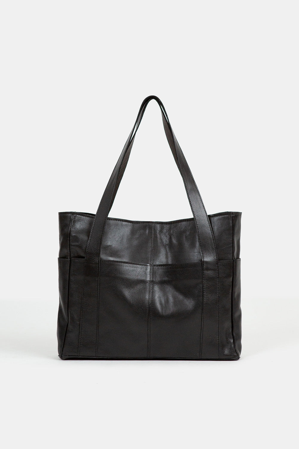 Erica Tanov | Etienne Leather Utility Tote in Black
