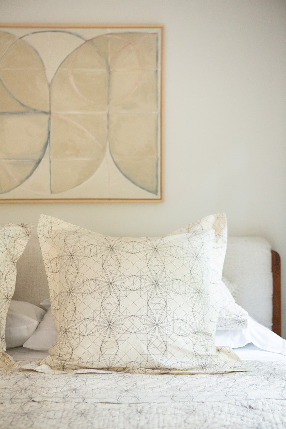 Cotton Euro Sham In Lena Wolff 'Drawn Star'