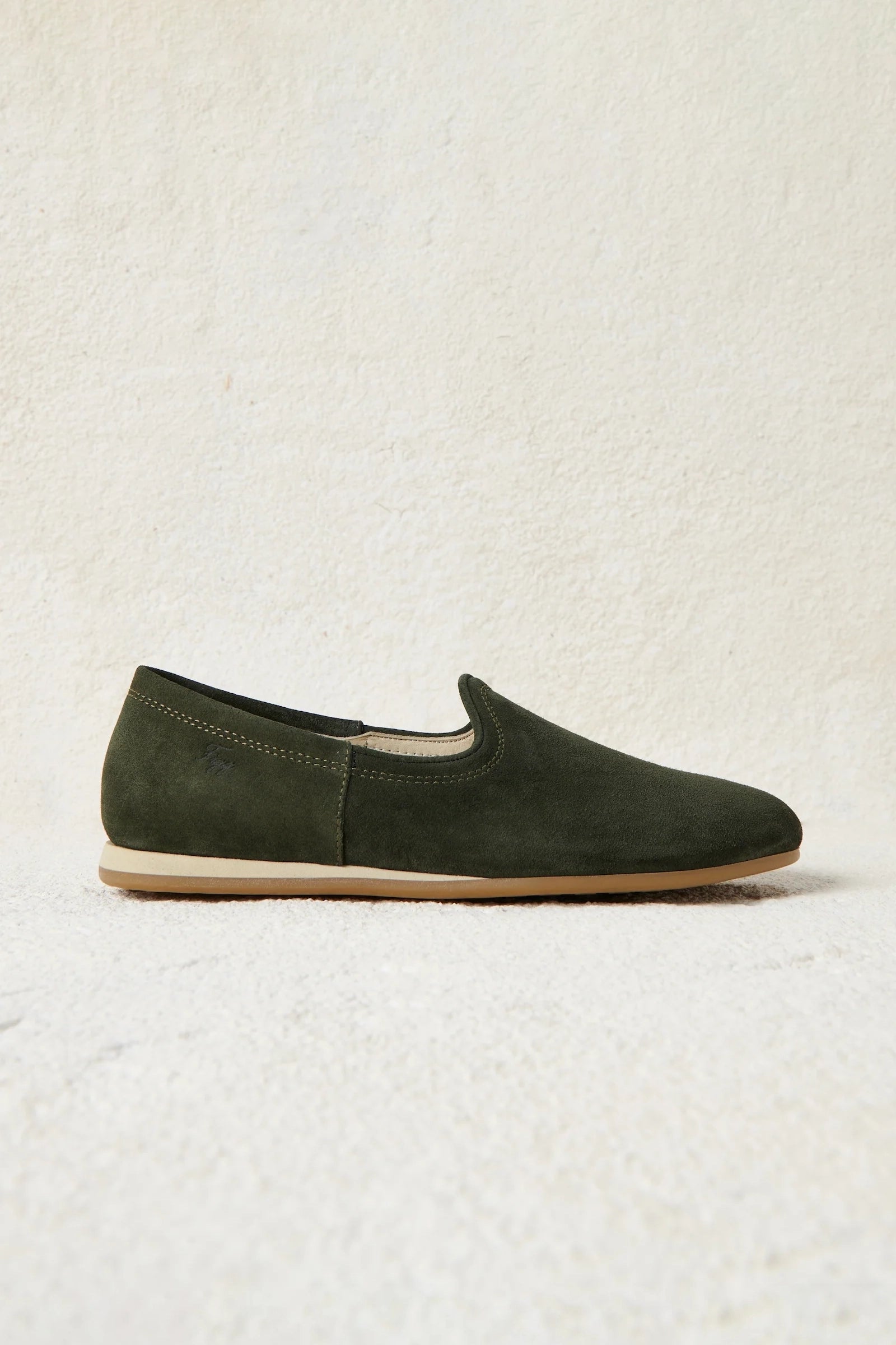 Figg Suede Leather Shoe in Nori