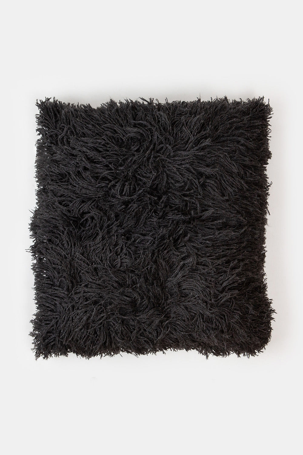 Baby Alpaca Shag Floor Pillow in Charcoal