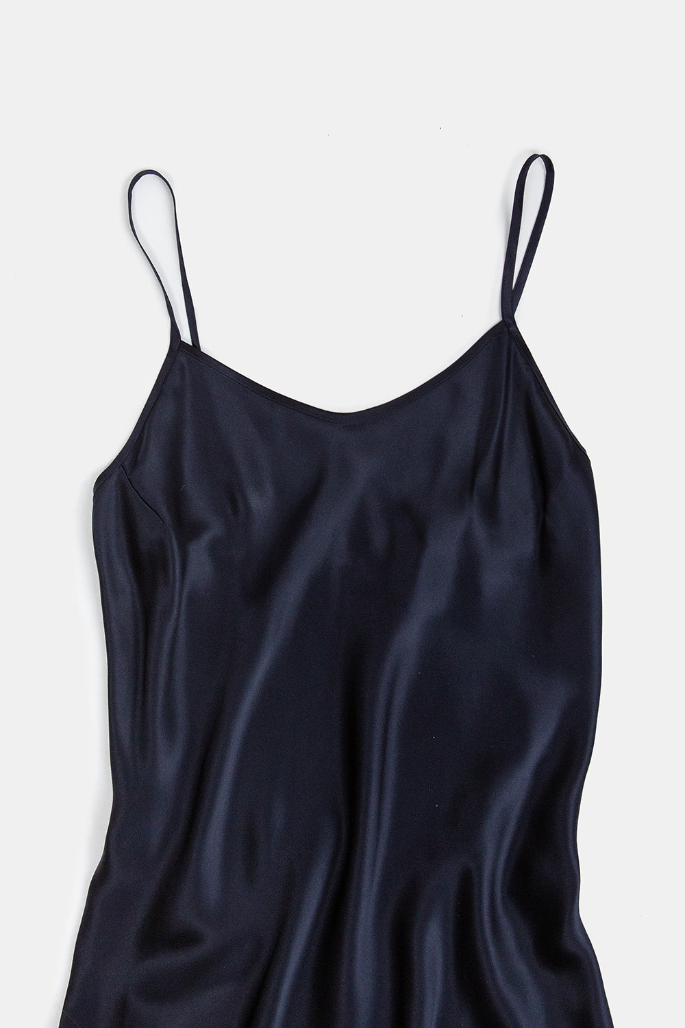 Greta Silk Charmeuse Dress In Midnight