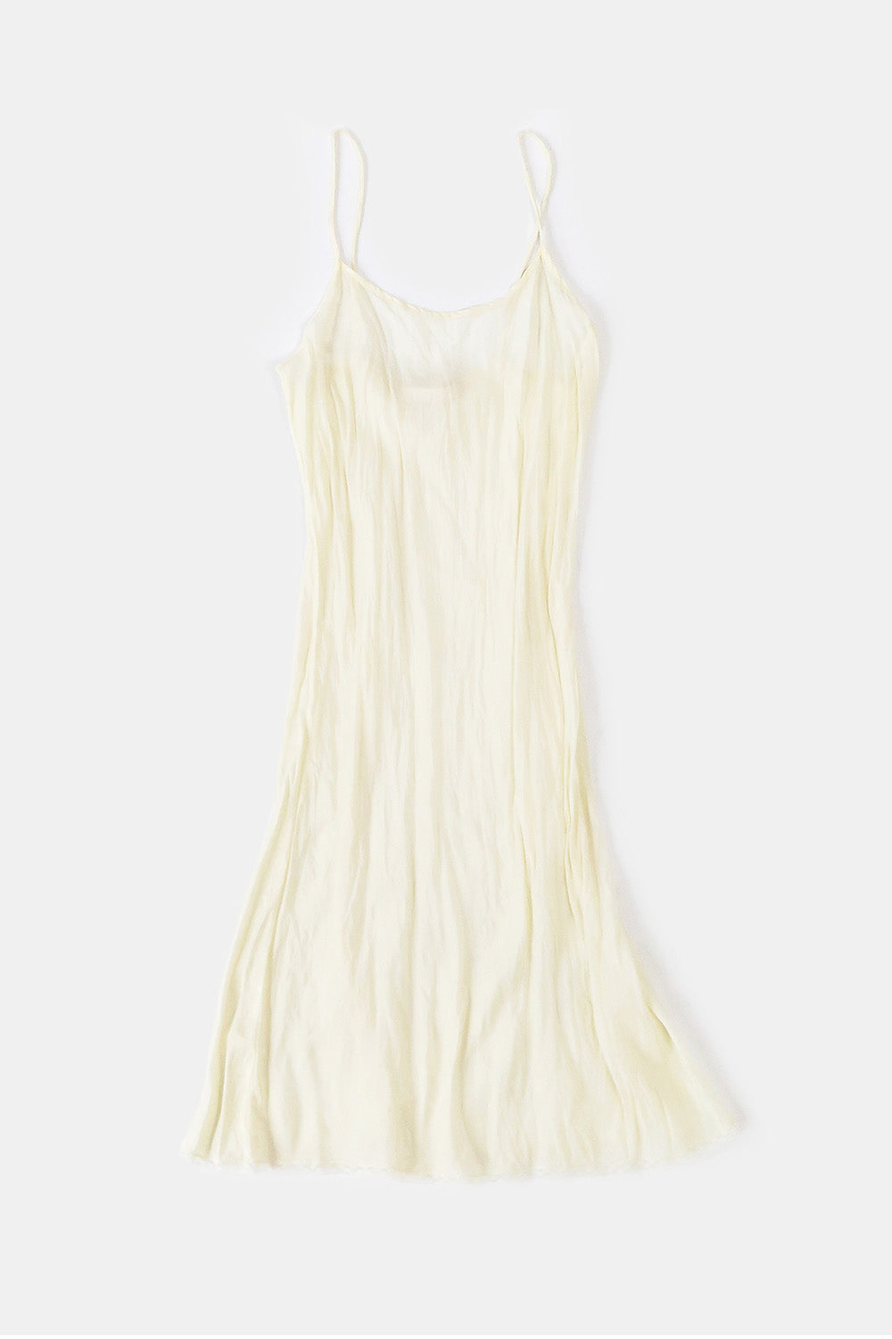 Greta Silk Slip Dress in Ivory