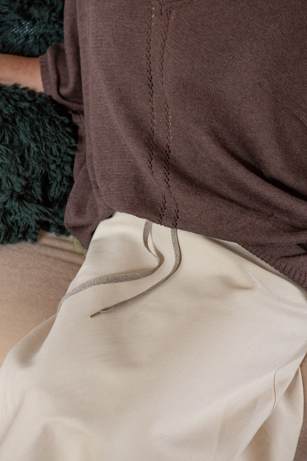 Isabelle Cotton Canvas Skirt In Natural