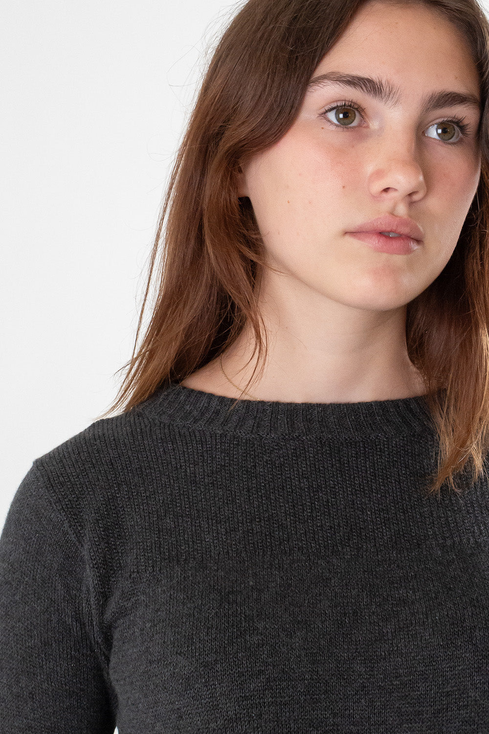 Isla Pima Cotton Sweater In Charcoal