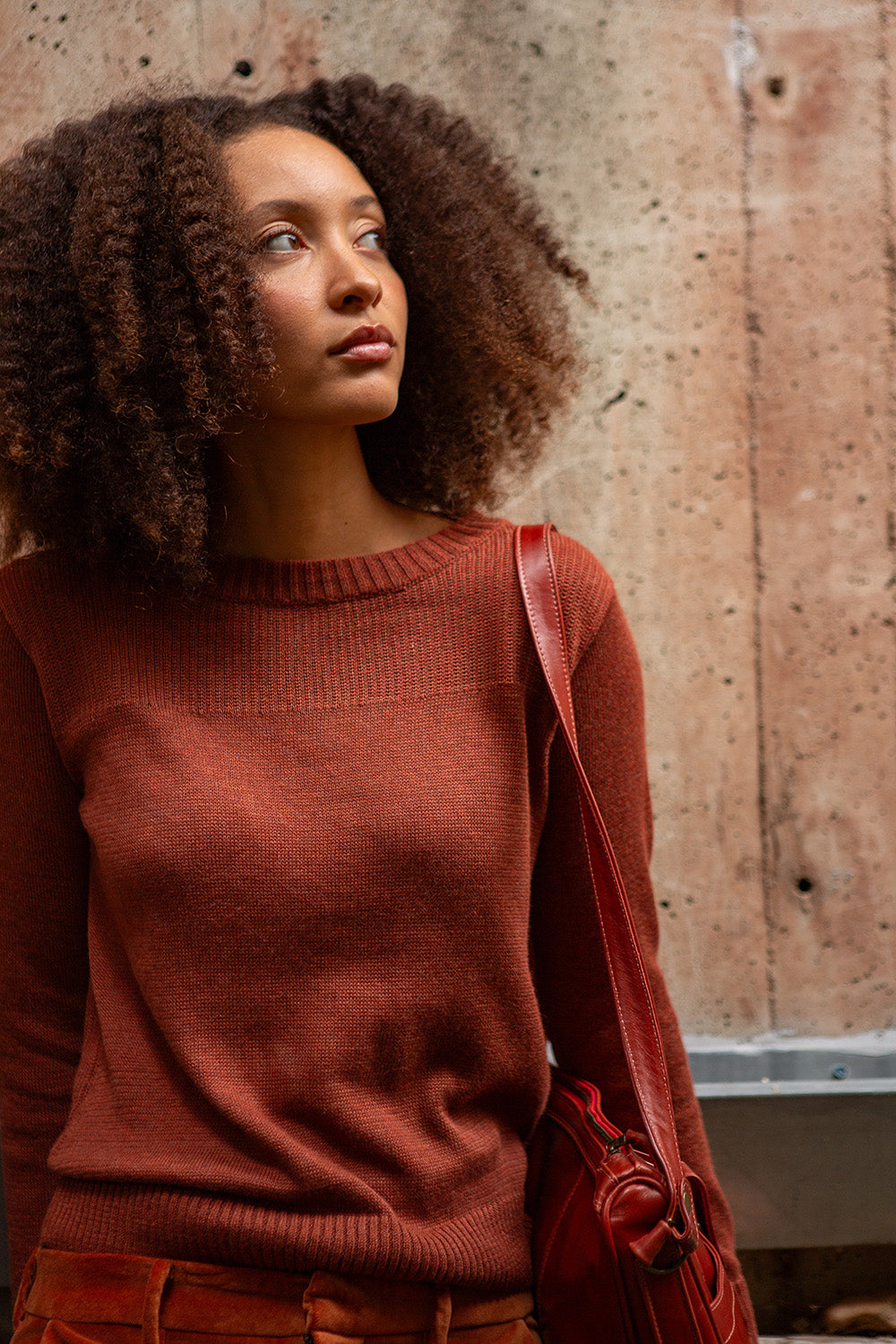 Isla Pima Cotton Sweater In Madrone