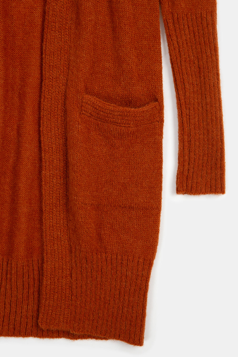Joan Alpaca Silk Long Cardigan In Kabocha
