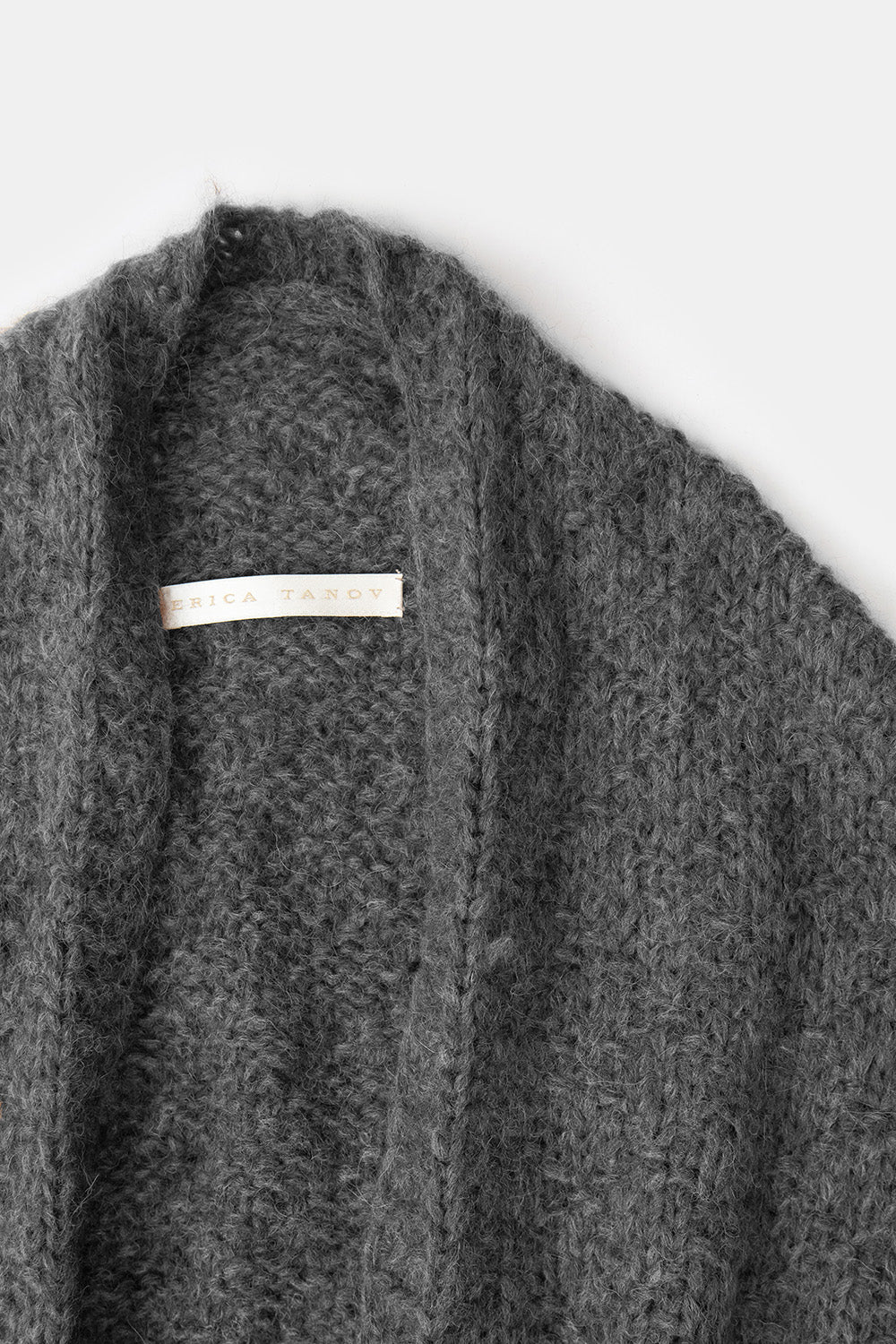 Alpaca Wool Kimono Cardigan in Dark Grey