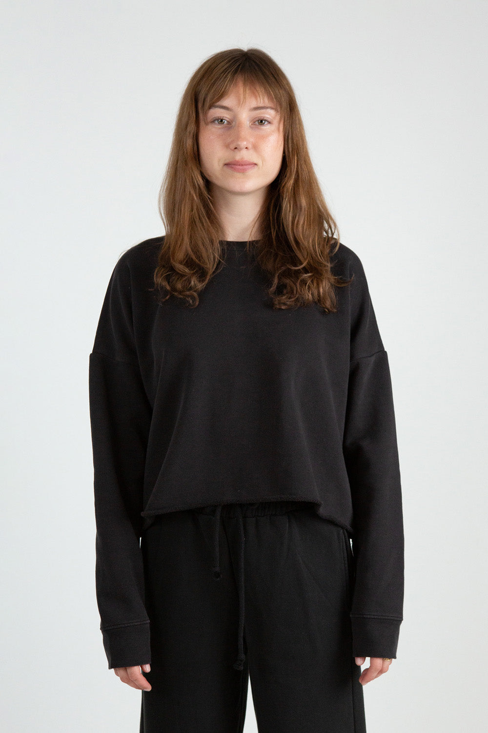 Lauren Manoogian Fleece Crewneck in Black