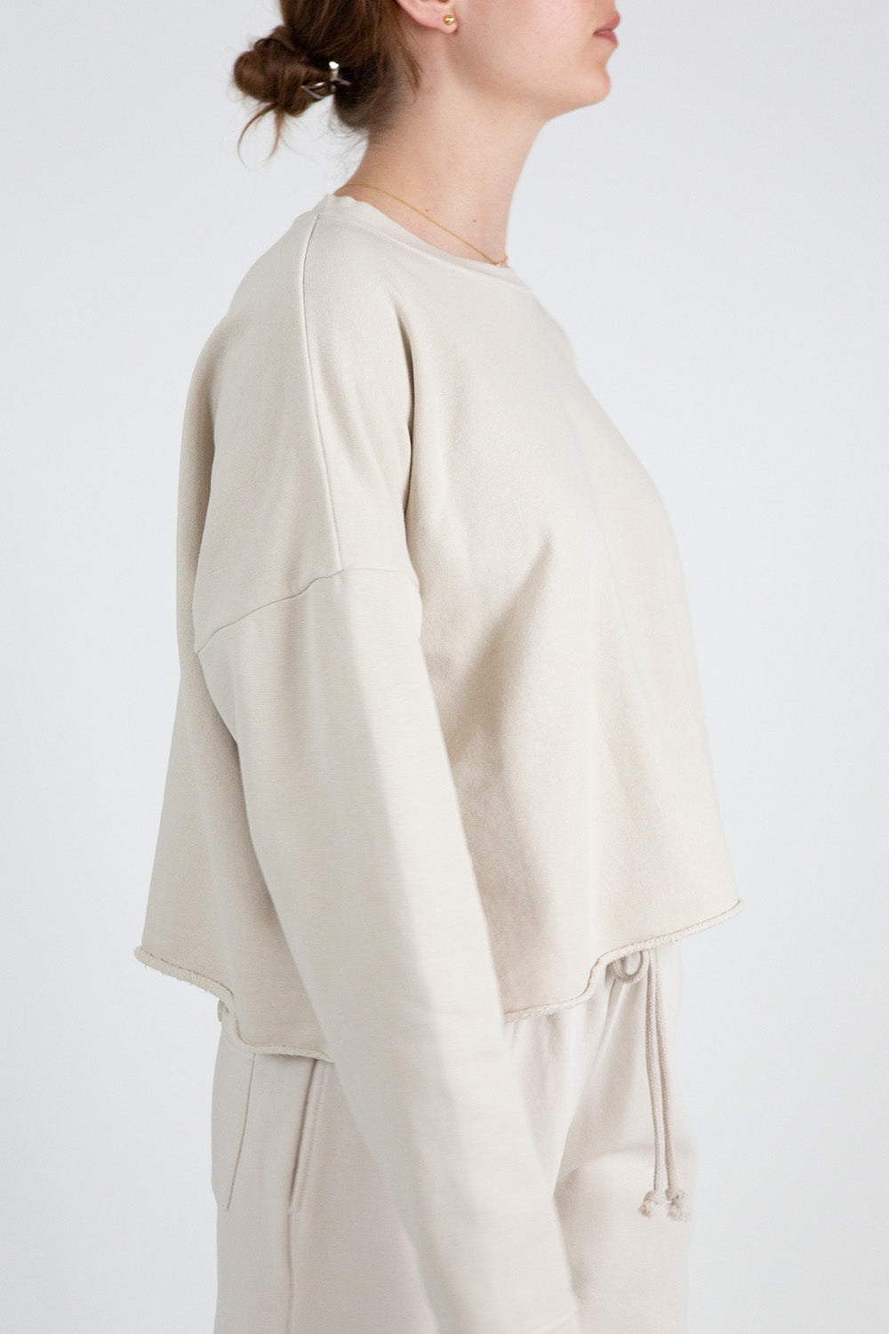 Lauren Manoogian Fleece Crewneck in Greige