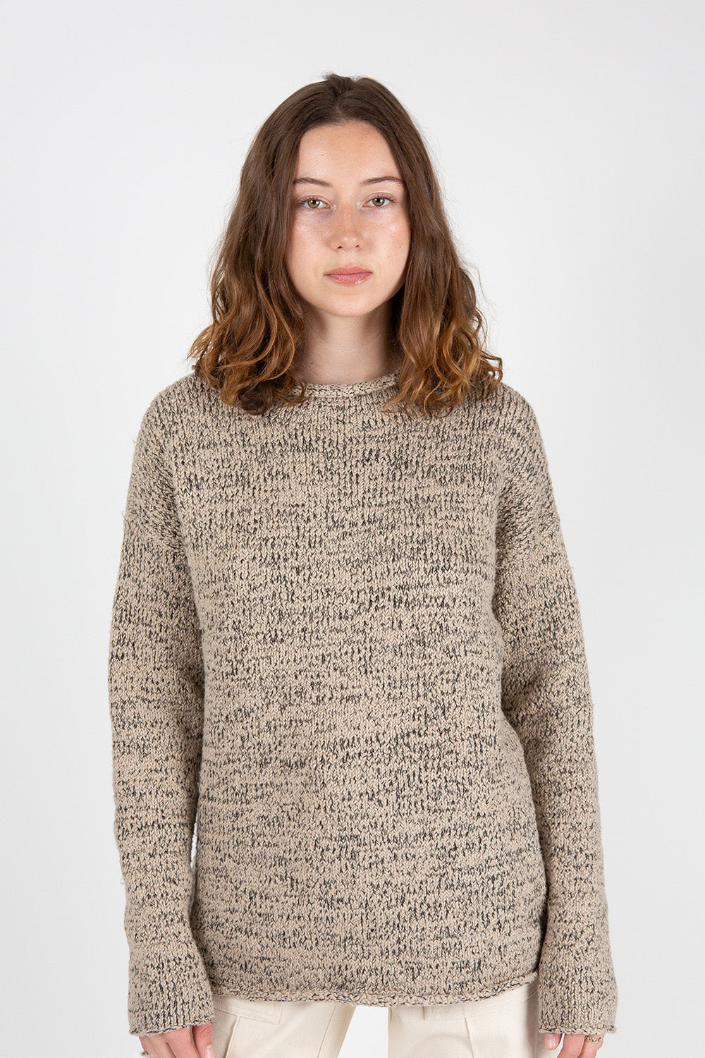Lauren Manoogian Marl Rollneck Sweater in Sisal Marl