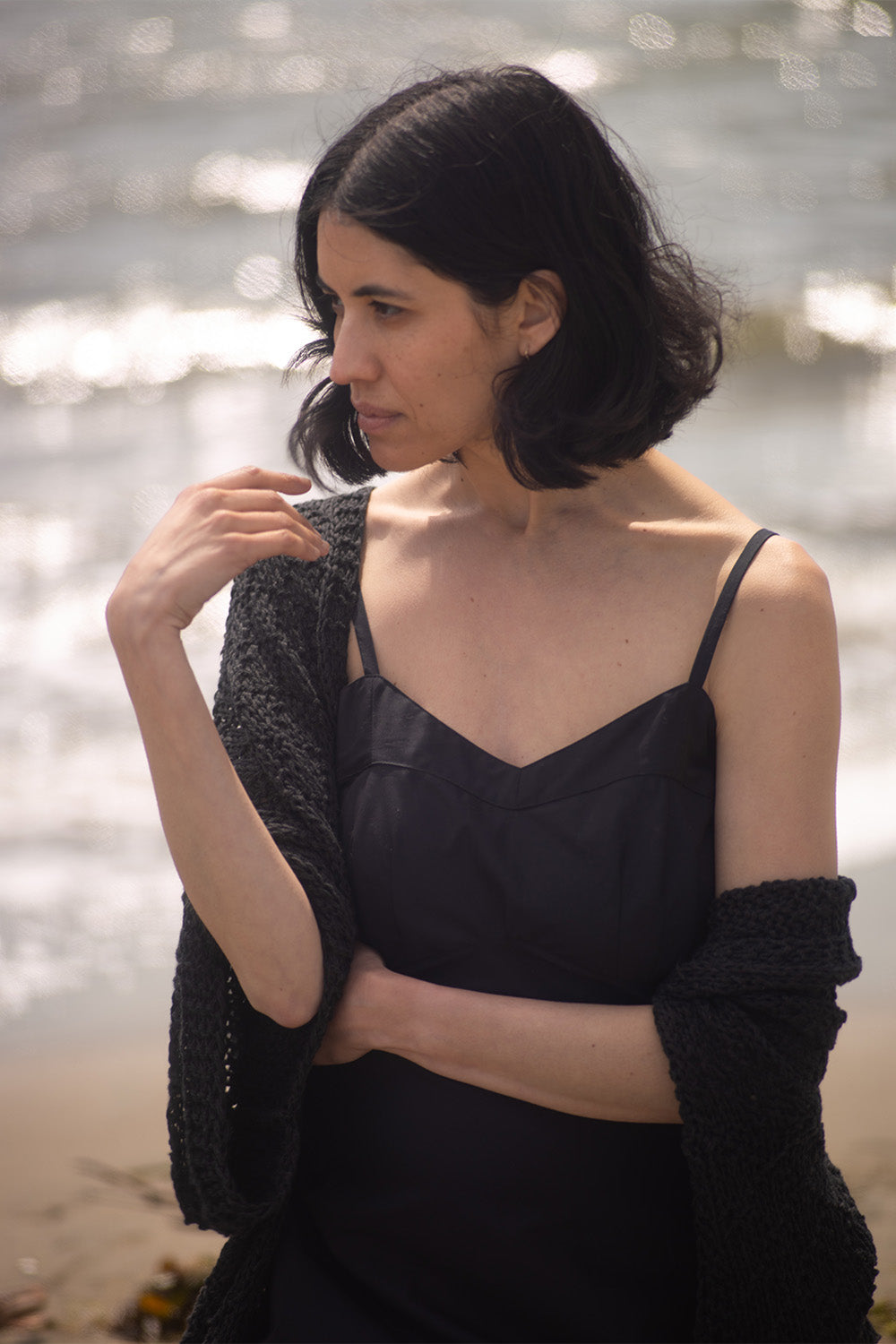Long Lola Cotton Dress In Black